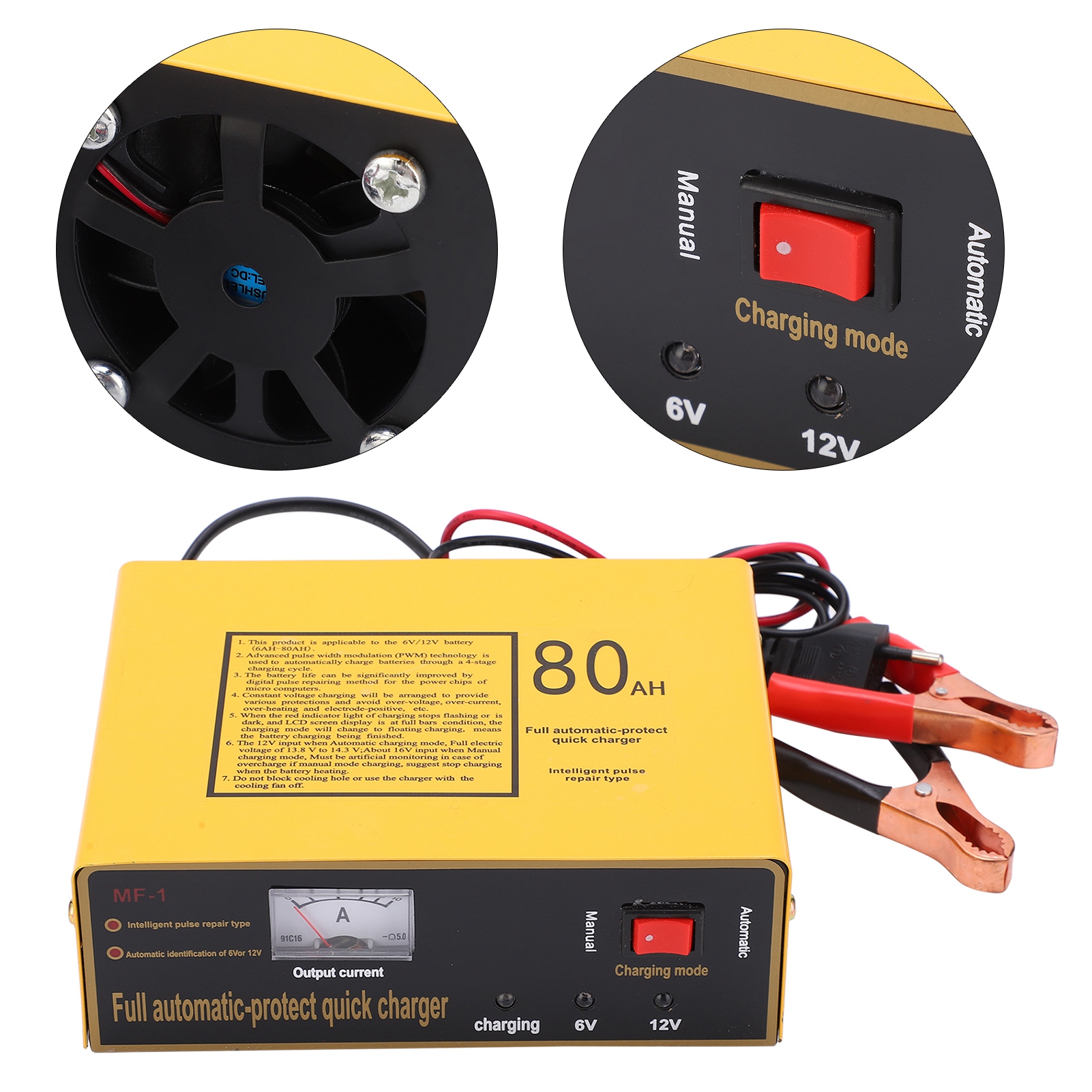 Mf1 120w Ac250v Smart-ladegerät Mit Eu-stecker Für Auto, Motorrad, Elektrofahrzeug Und Kinderzubehör, 12v Netzteil