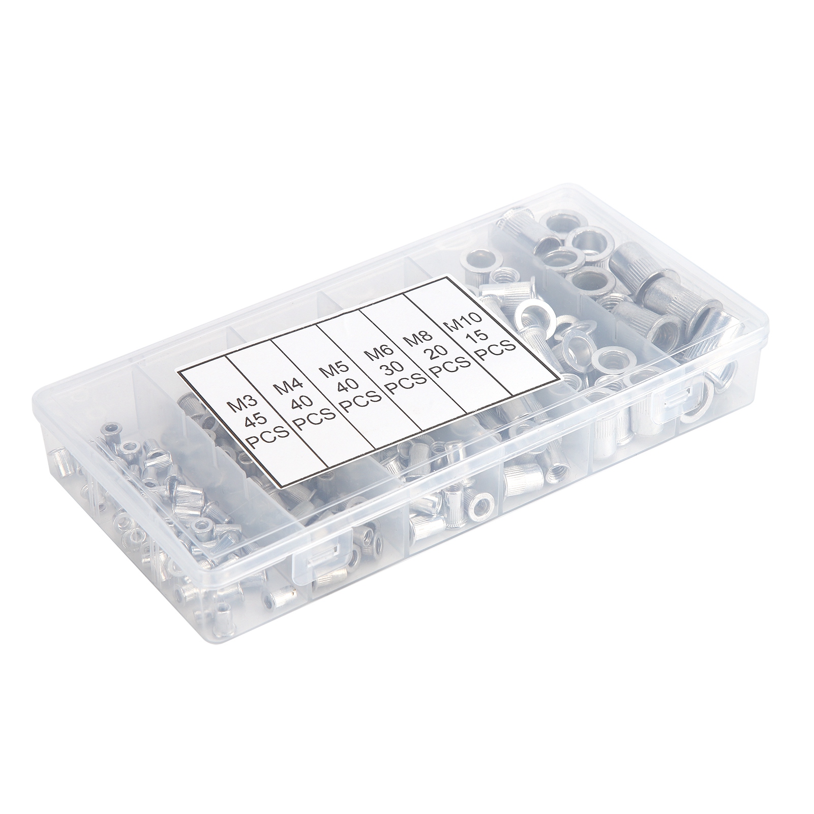 Set Mit 190 Genieteten Aluminiummuttern, Einfache Befestigung Ohne Verformung, Rostbeständiger Flachkopf, Für Autos, Möbel Und Dekoration