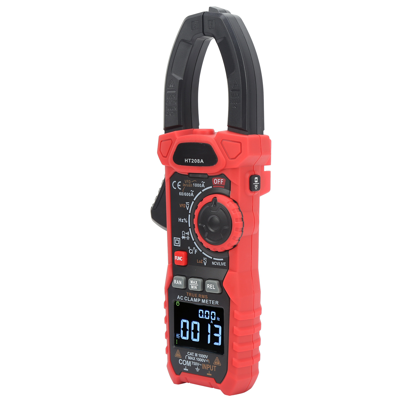 Ht208a Digitales Zangenamperemeter, 6000-count-multimeter, Spannungs- Und Stromprüfer Für Elektriker
