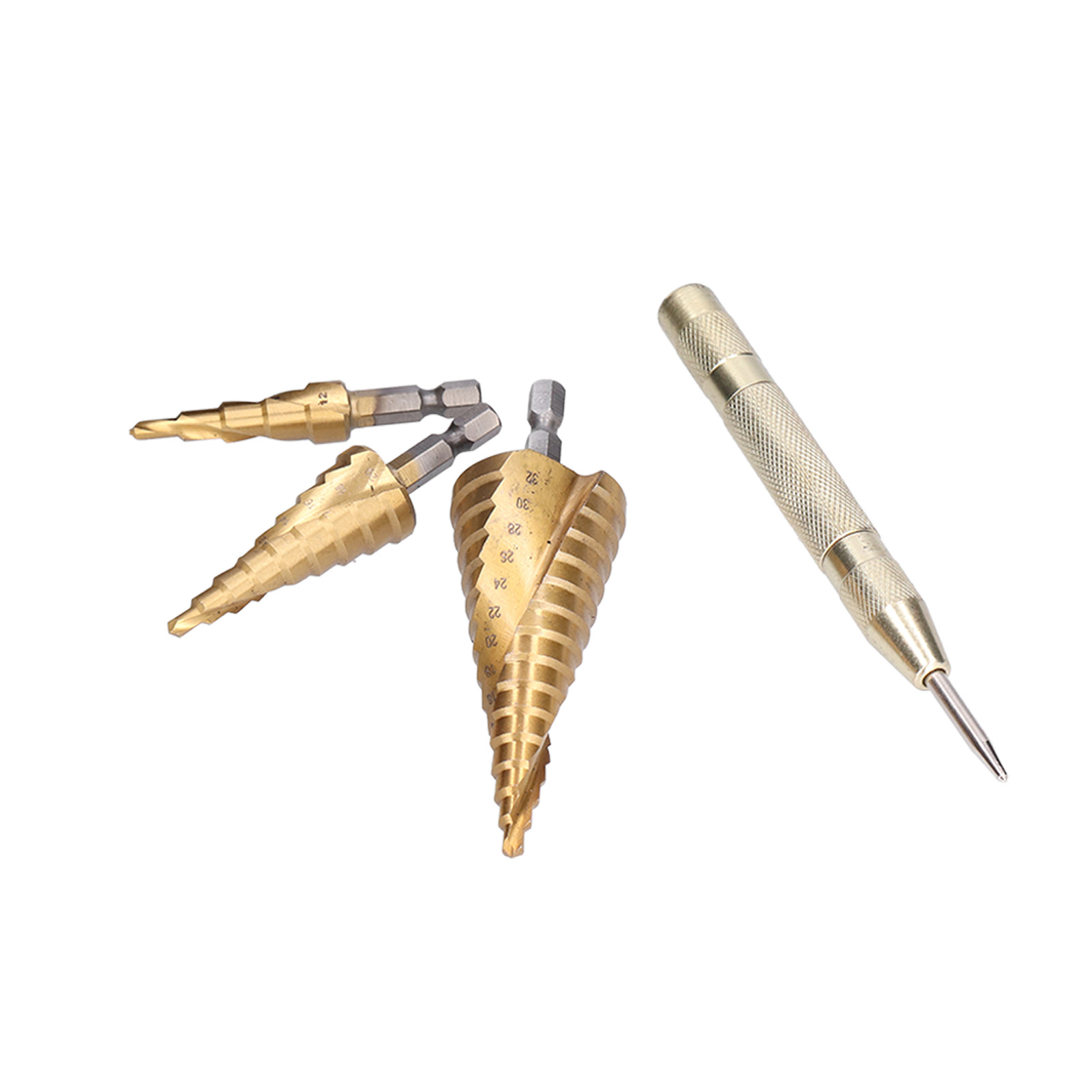 Hss-stufenbohrer Mit Spiralnut, Fräser Mit Körner, Ø 4-32 Mm
