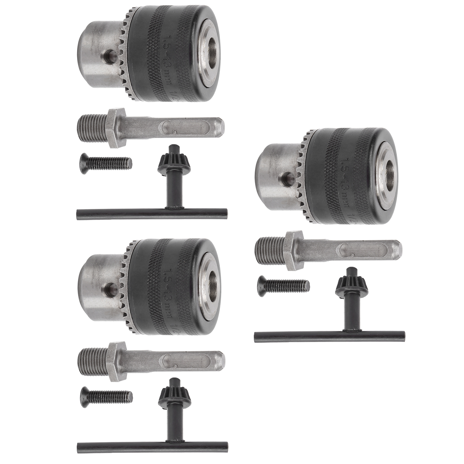 Satz Mit 3 Bohrfuttern Mit Schlüssel, Umrüstteile Für Elektrohammer, 1/2-zoll-20unf-gewinde, 1,5–13 Mm