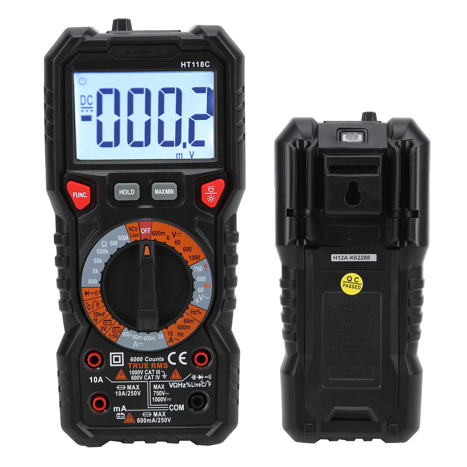 Ht118c Digitalmultimeter Mit Intelligenter Anti-kraftstoff-digitalanzeige Für Elektrikerwartung Und Kapazitätsmessung