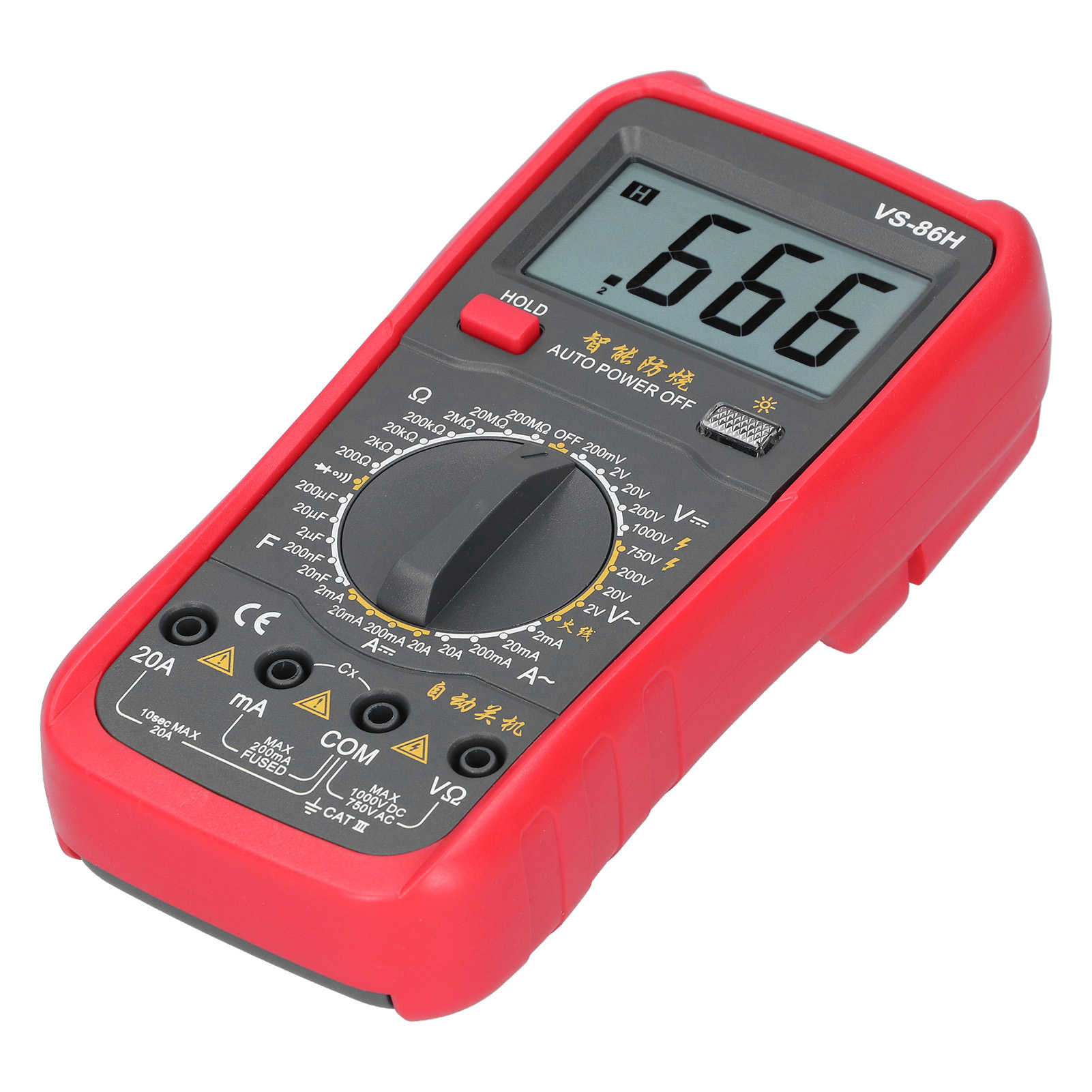 Vs-86h Digitalmultimeter Ac/dc-tester Spannung Strom Temperatur Frequenz Stromführende Leitungen Prüfen