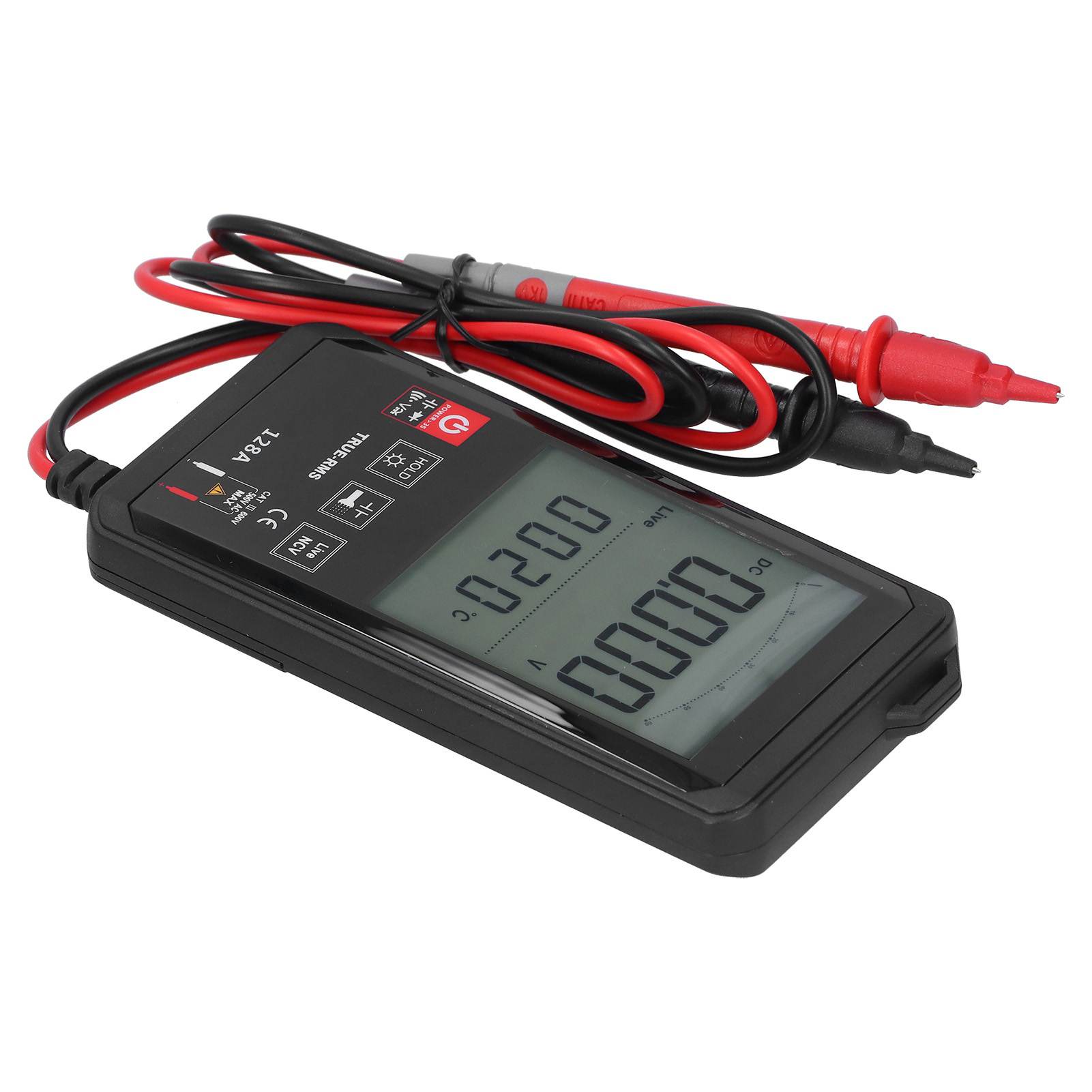 Hy128a Digitalmultimeter Mit Intelligentem Touchscreen-lcd, Dc/ac-spannungsprüfer Mit Nvc-frequenzmessung, Mehreren Anzeigen, Grau