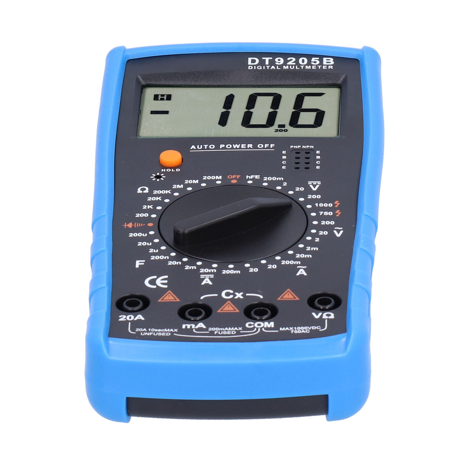 Dt9205b Lcd-digitalmultimeter, Ac/dc-strom-/spannungsmesser, Kapazitätsmessung, Vollbereichsmessung, Mini