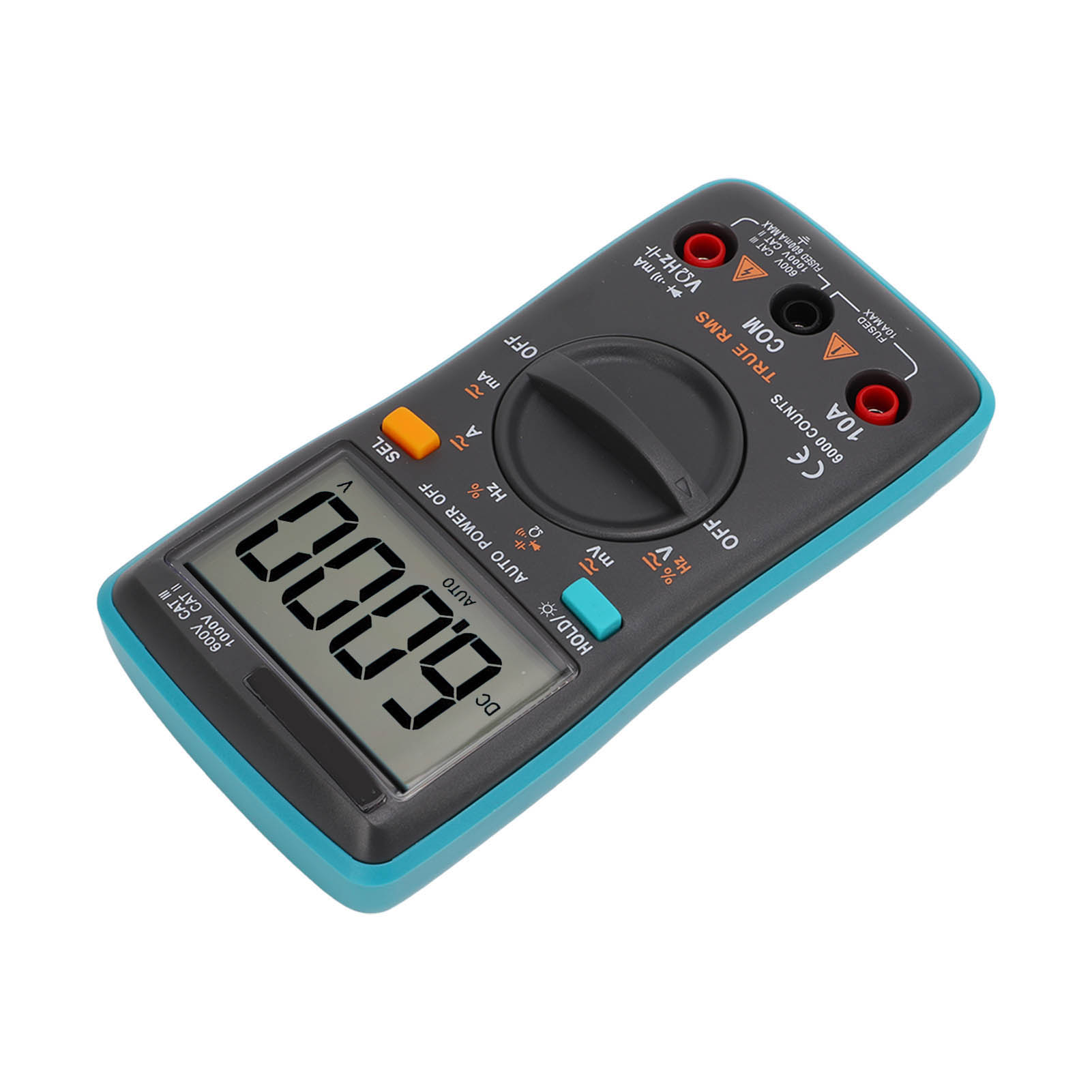 Zt101 6000 Digitalmultimeter, Tragbar, Mit Automatischer Anzeige, Misst Spannung Und Stromstärke