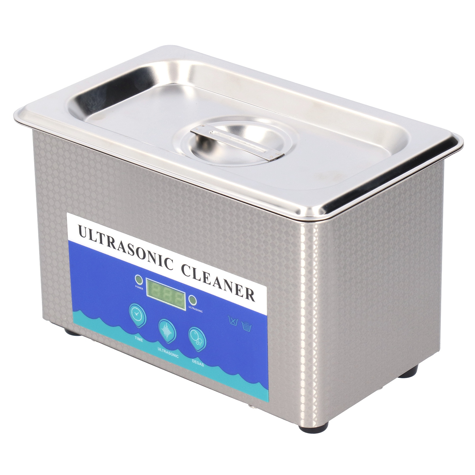 Ultraschallreiniger, Edelstahl, Timer, 0,9 L, 55 W, 220 V, Eu-stecker, Dk-009b