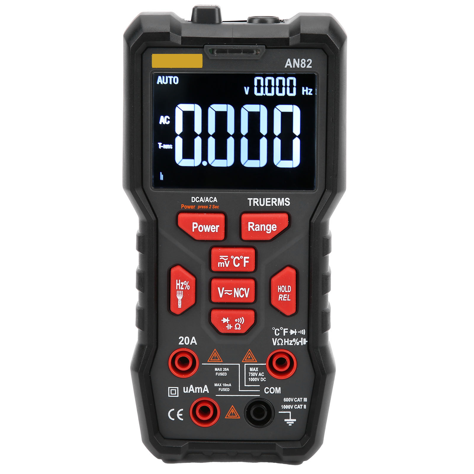 An82 Digitalmultimeter, Intelligenter Ac/dc-tester, Spannung, Strom, Frequenz, Widerstand, Schwarz