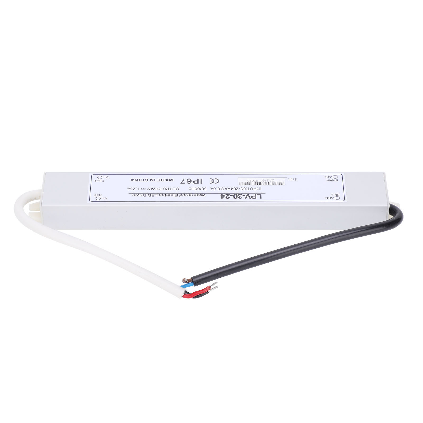 Wasserdichter 24v 30w Led-transformator Aus Aluminium, Dc24v-treiber Lpv-30-24, Netzteil Für Led-streifen