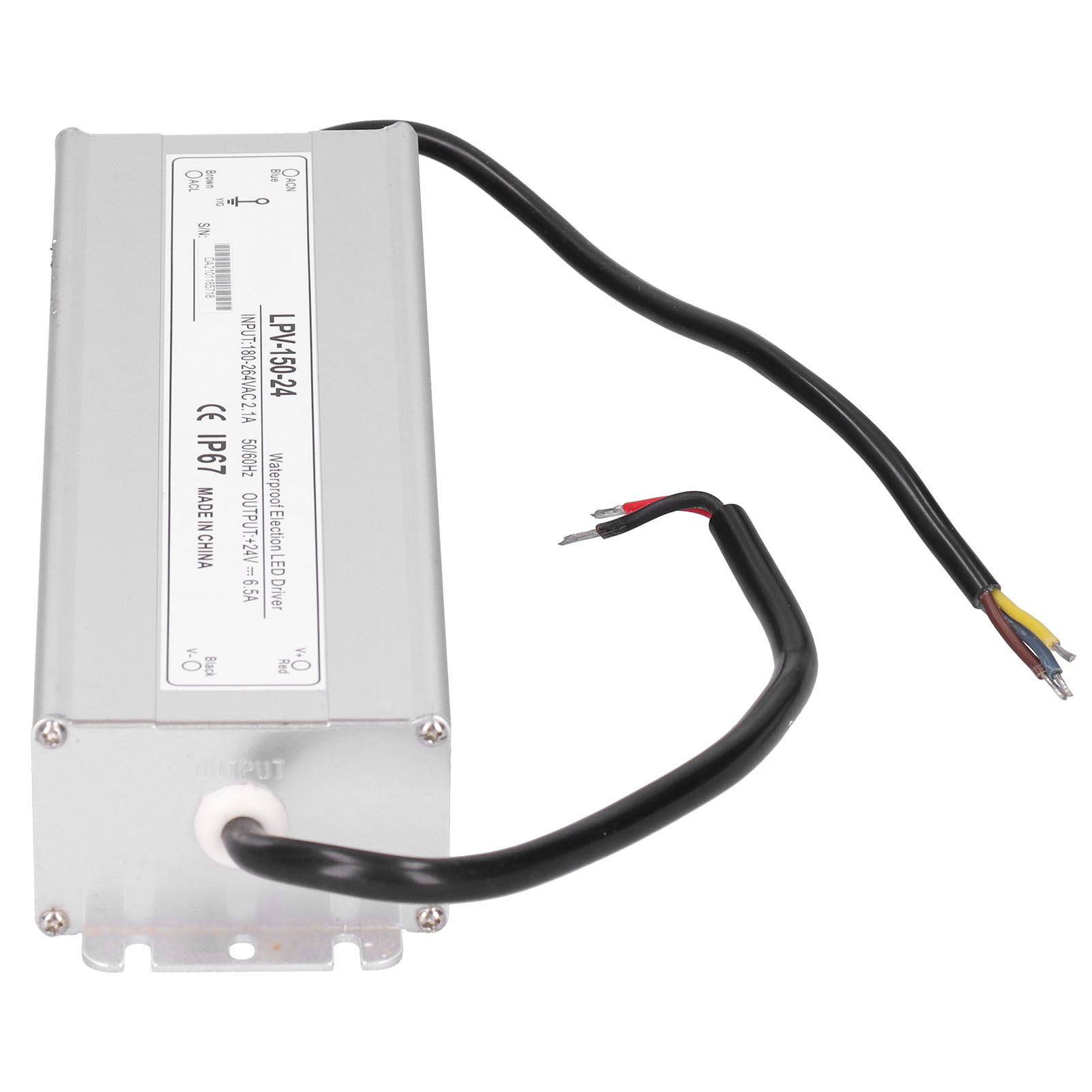 Berm 24v 150w Wasserdichtes Netzteil Led-transformator-treiber Aluminium Lpv-150-24 Ip67