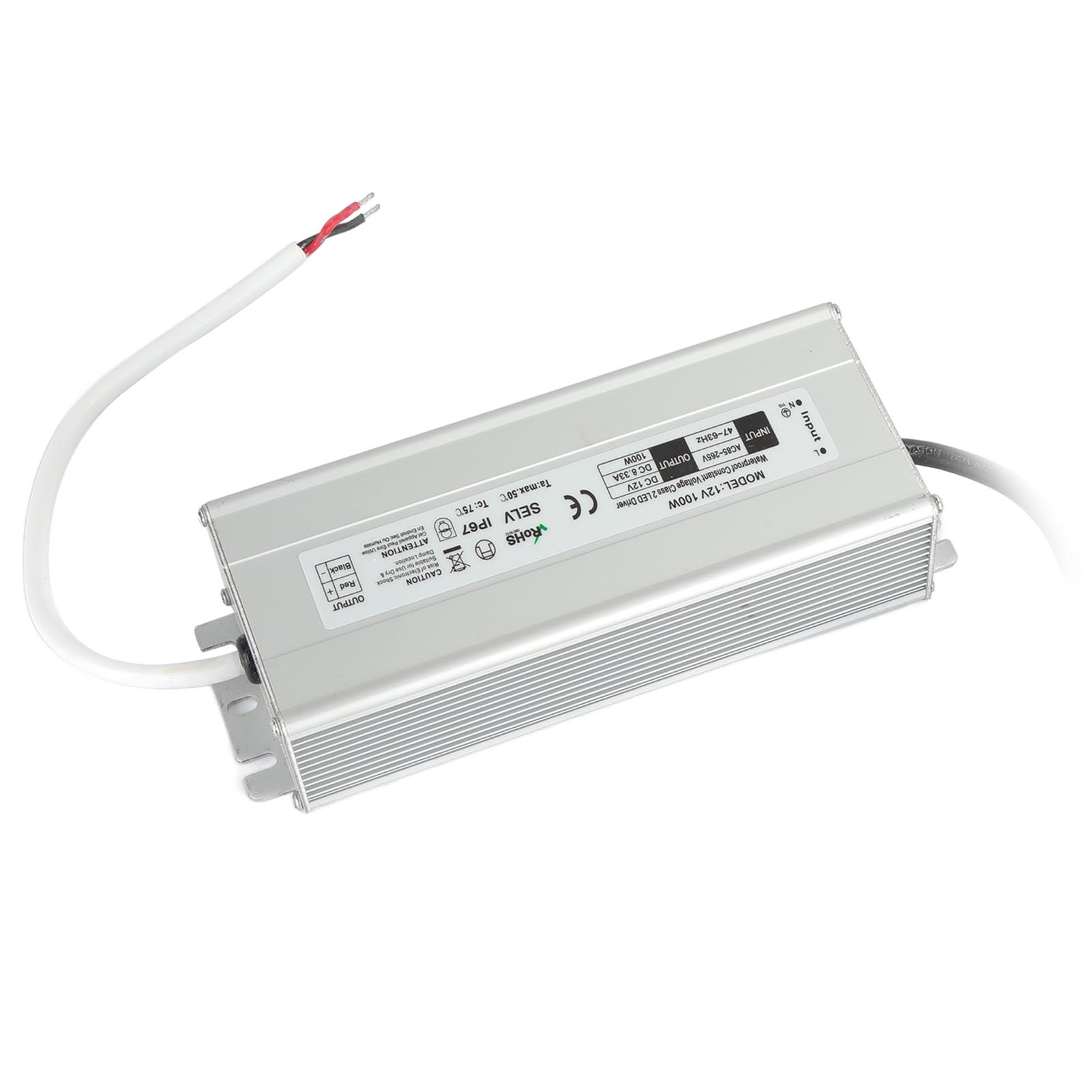 Hocheffizientes, Wasserdichtes Led-netzteil (ip67), Kompakte Bauform, Sicherheitsfunktionen, 12-v-wechselstromtransformator (100–265 V) Mit Eu-stecker