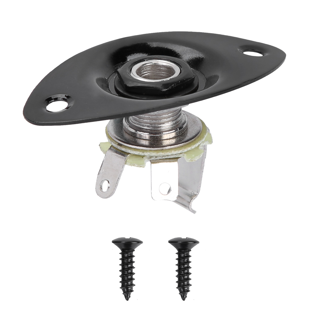 6,35-mm-klinkenbuchse (1/4") Für Gitarreneingang/-ausgang, Weiblich, Für E-gitarre/e-bass, Schwarz, Musikinstrument