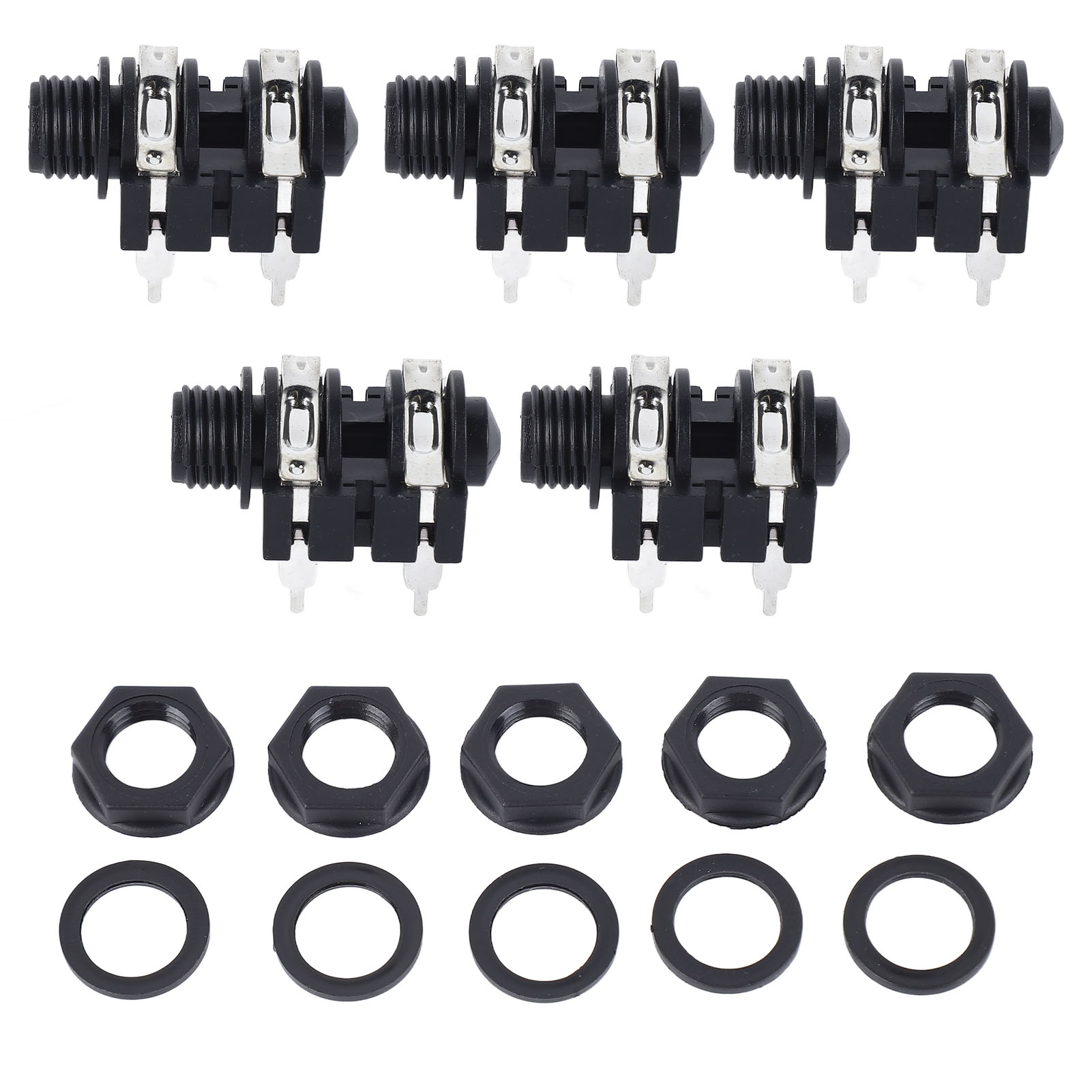 5er-pack Stereo-klinkenstecker 6,35 Mm Auf 6,5 Mm Klinkenbuchse, Stabile Übertragung, Einfach Zu Bedienen Für Mikrofone Und E-gitarren