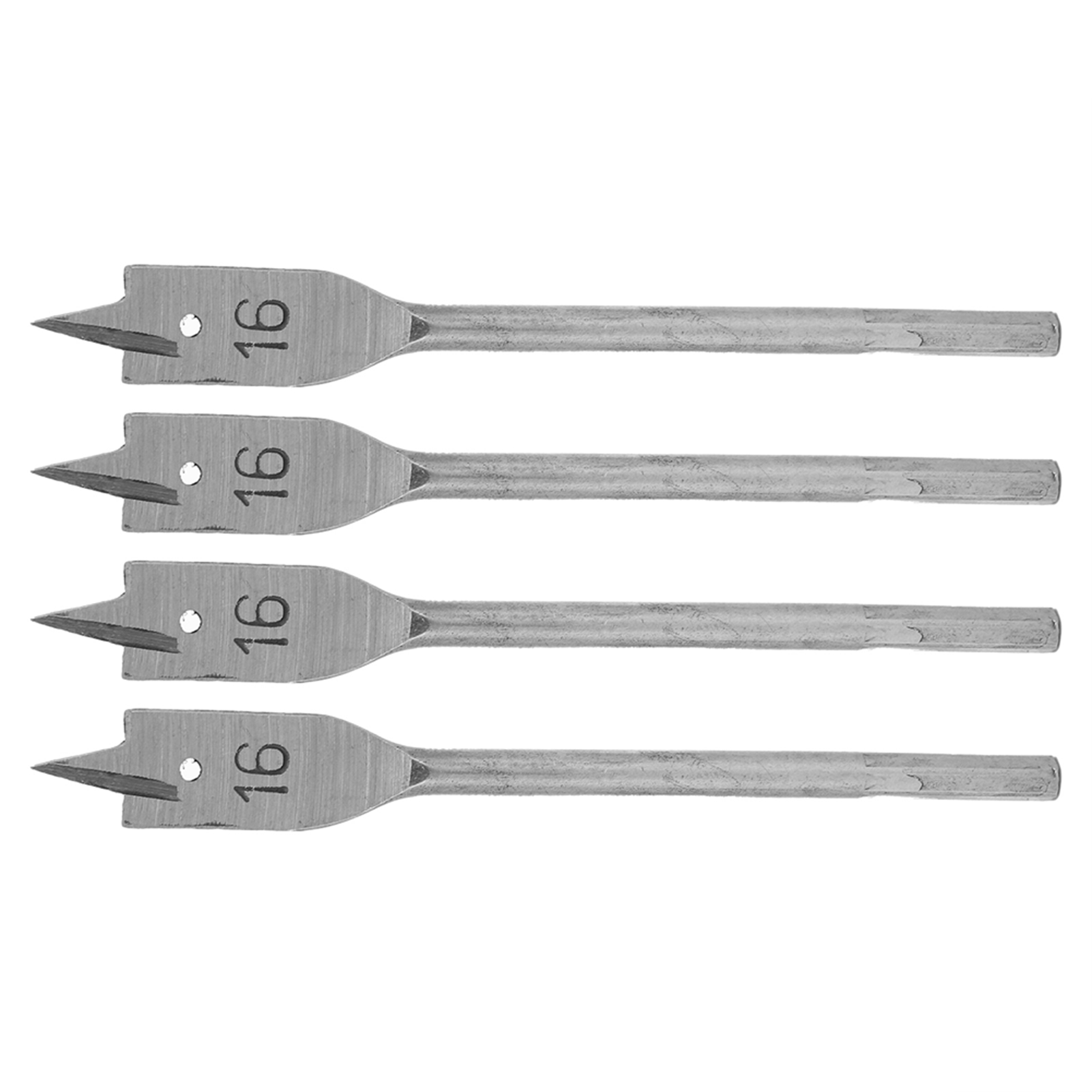 Set Mit 4 Flachen Bohrern Aus Hochkohlenstoffhaltigem Stahl Zum Bohren, 16-mm-lochöffner, Heimwerkerwerkzeug