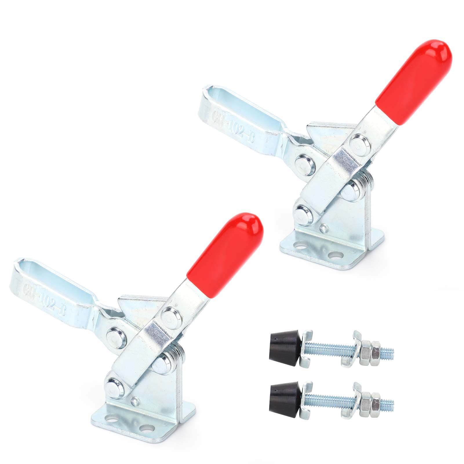 Gh-102-b Horizontale Schnellspannklemme, 2er-pack, Handwerkzeug Zum Befestigen Und Schweißen, Kniehebelspanner Mit Sofort-entriegelungshebel.
