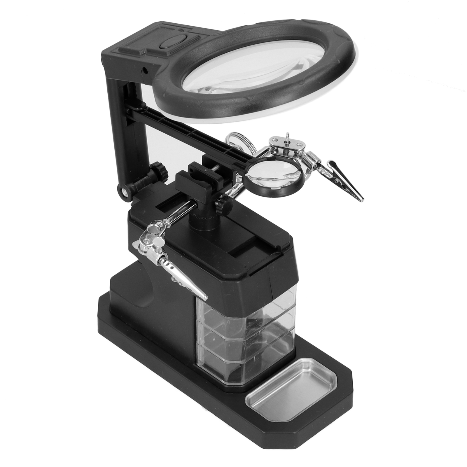 Led-lötstation Mit Vergrößerungsglas Und Verstellbarem Ständer, Usb-beleuchtete Lupe Für Elektronikreparaturen