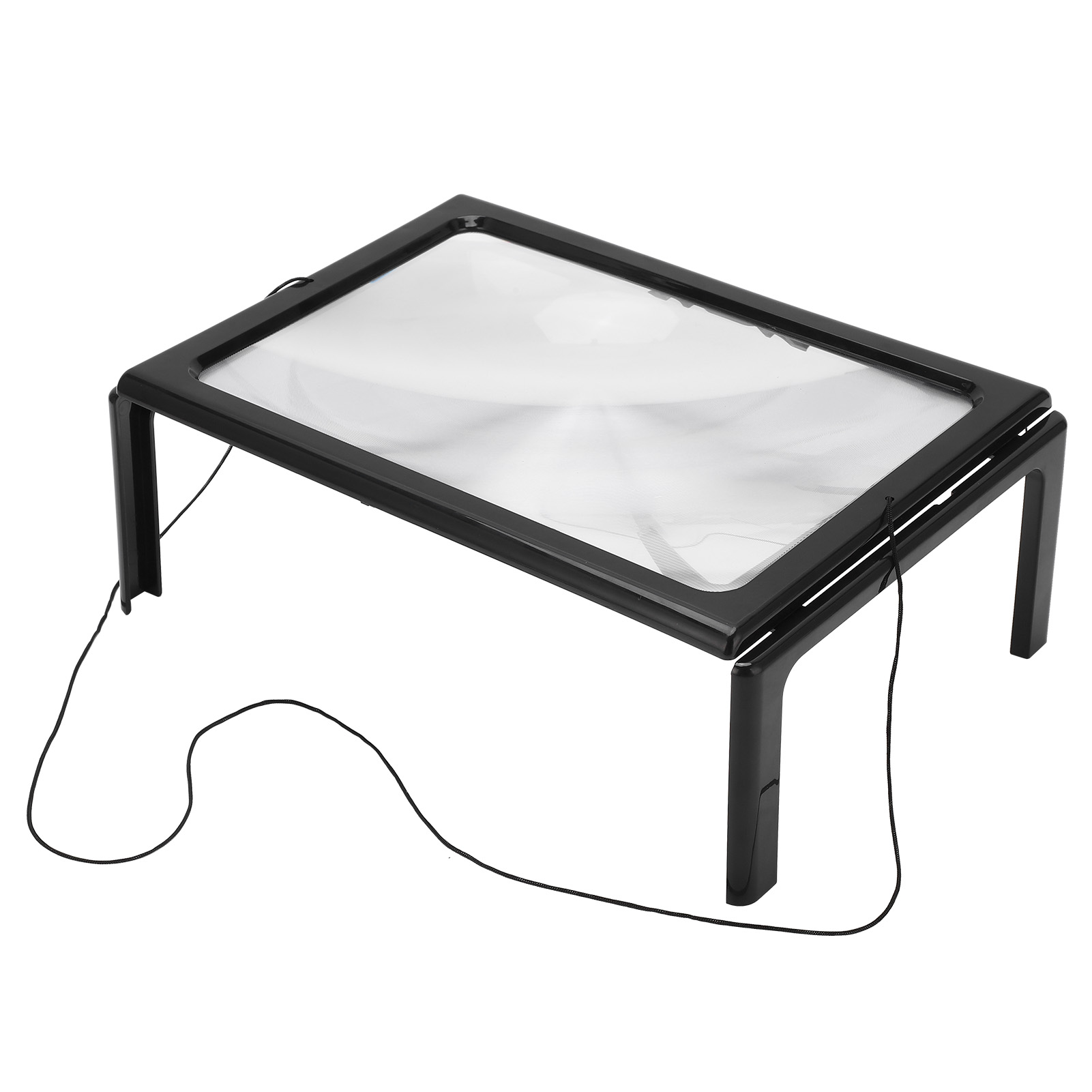 A4-leselupe Mit Led Und Tischständer, Pvc-lupe Für Bücher Und Bastelarbeiten