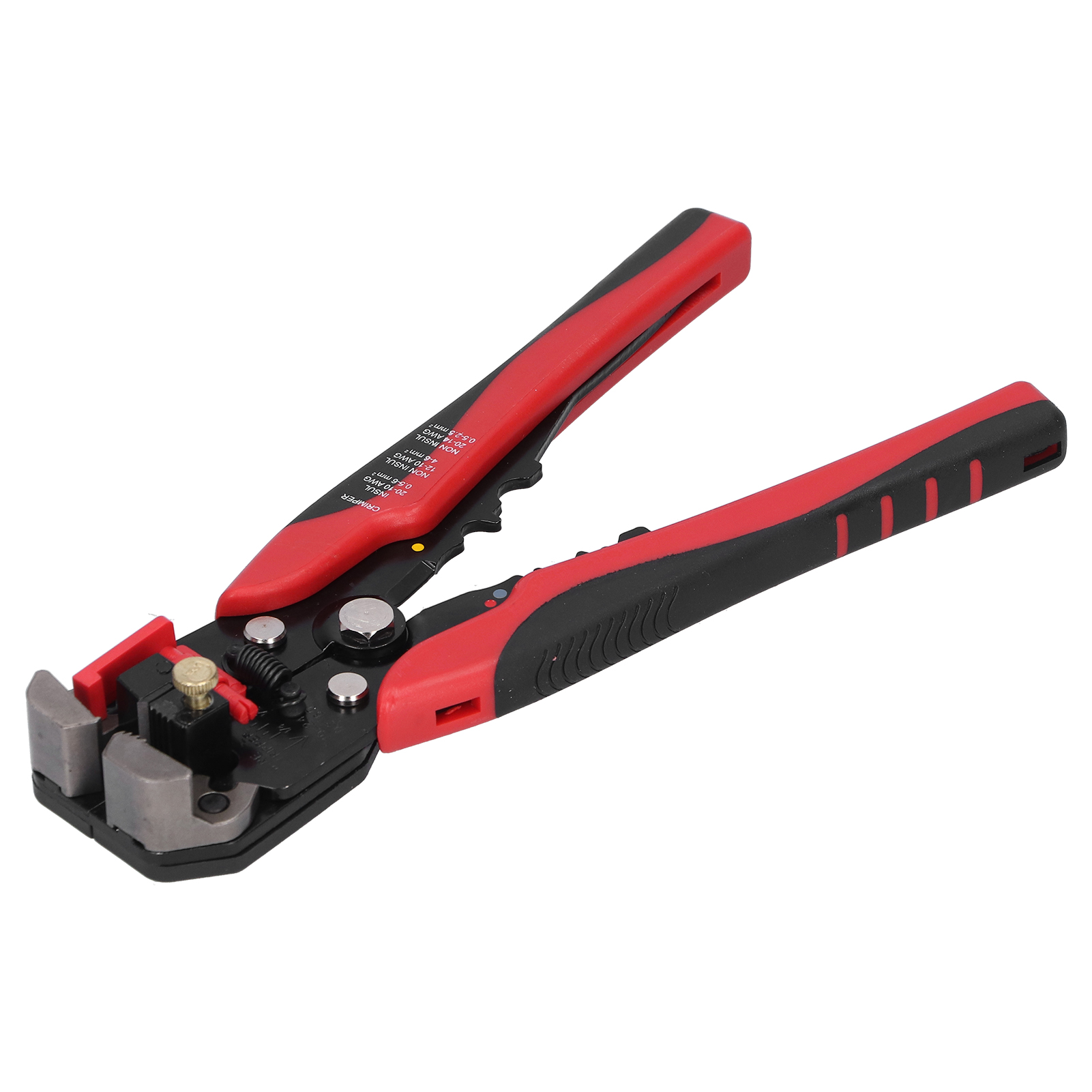 3-in-1 Universalzange Zum Abisolieren, Crimpen Und Schneiden, Ergonomisches Werkzeug, Crimpzange 0,2–6,0 Mm², Roter Griff