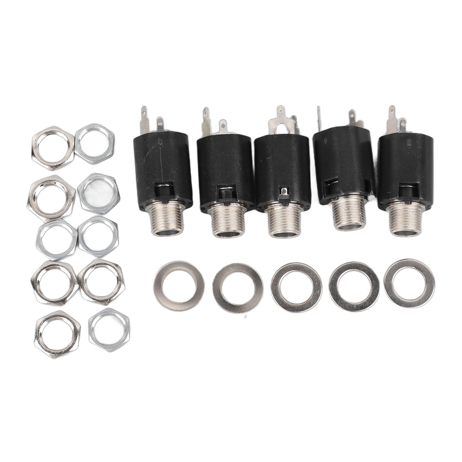 6,35-mm-stereo-klinkenstecker, 2 Kanäle, 3-poliger Tonabnehmeranschluss, 5er-pack