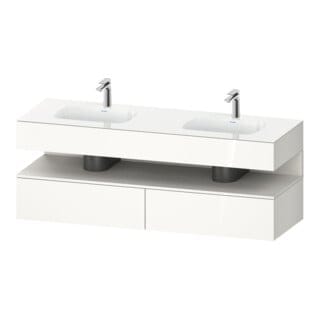 Duravit Einbauwaschtisch-Möbel-Set Qatego 160x55x60cm, Kon-WTU, B, w matt/weiß hgl