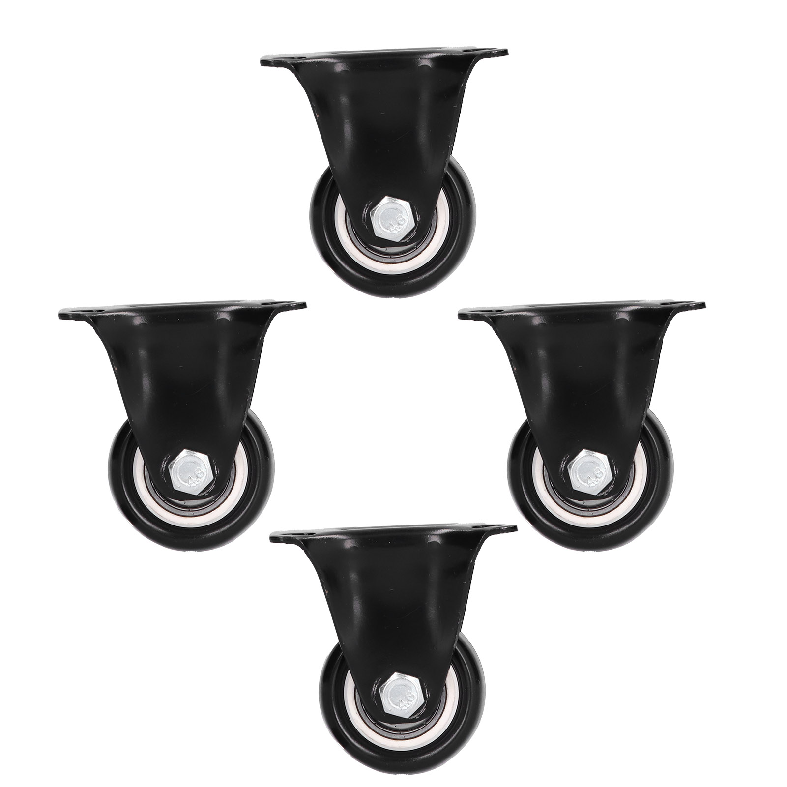 Set Mit 4 Verstärkten Rollen, 40 Mm Durchmesser, Für Transportwagen, Kisten Und Werkzeugkästen – Schwarz