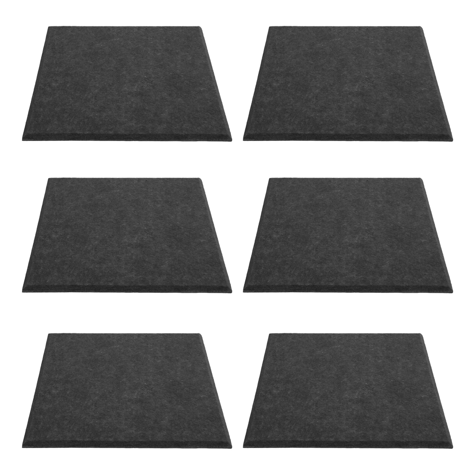 6-teiliges, Verdicktes Akustikpaneel, Schalldämmung, Nachhallreduzierung, Absorbierender Schaumstoff, Schwarz