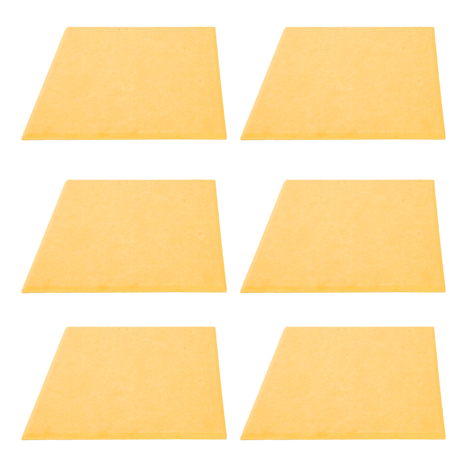 6-teiliges, Verdicktes Akustikpaneel, Nachhallreduzierung, Schalldämmung, Absorbierender Schaumstoff, Orange