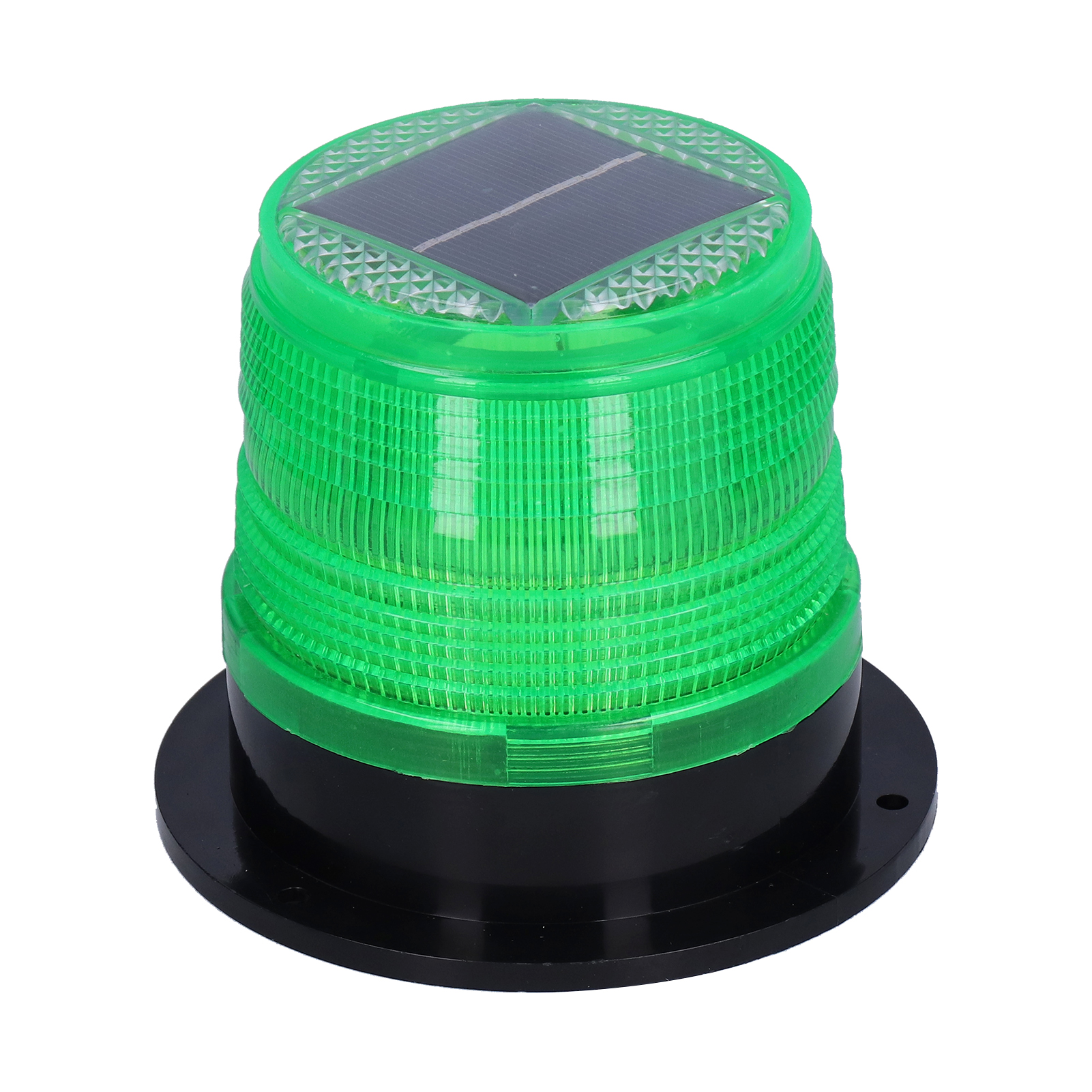Solarbetriebene Led-blinkleuchte Mit Magnetfuß, Grünes Signallicht Für Baustellen Und Verkehr