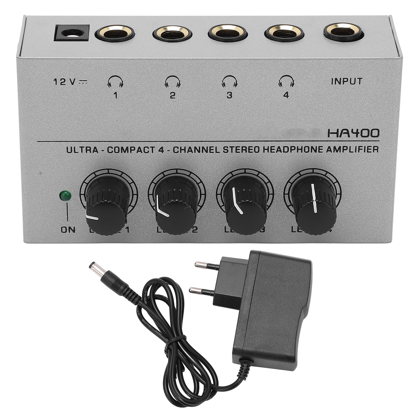 4-kanal-stereo-kopfhörerverstärker-audio-splitter Mit Eu-netzteil 100–240 V Ac