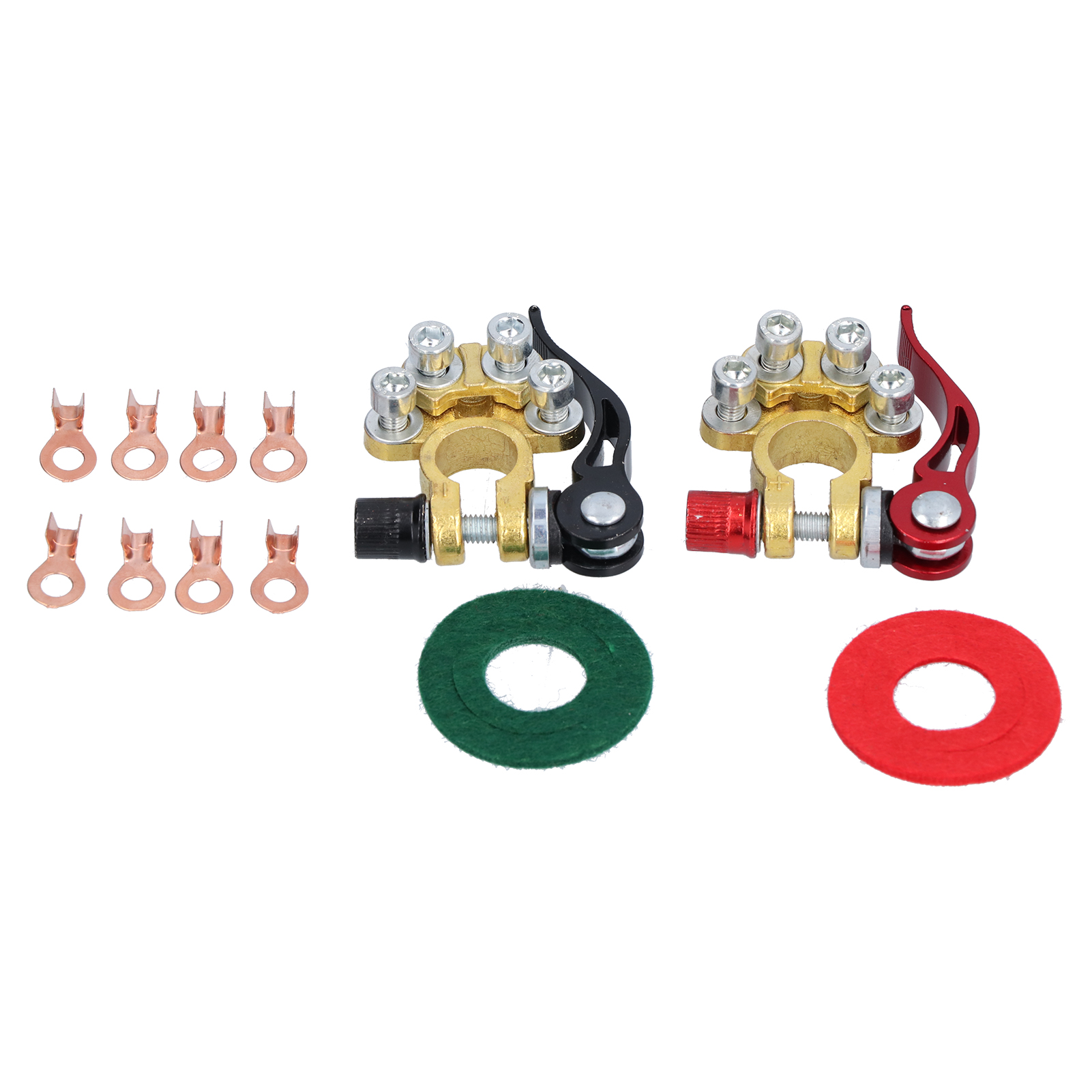 Set Mit 13 Schnell-4-wege-batterieanschlüssen, Plus- Und Minusklemmen Inklusive Klemmensatz