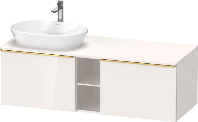Duravit Waschtischunterschrank D-Neo 140x55cm, 2 A, 1 Pl, B L, g pol/weiß hgl