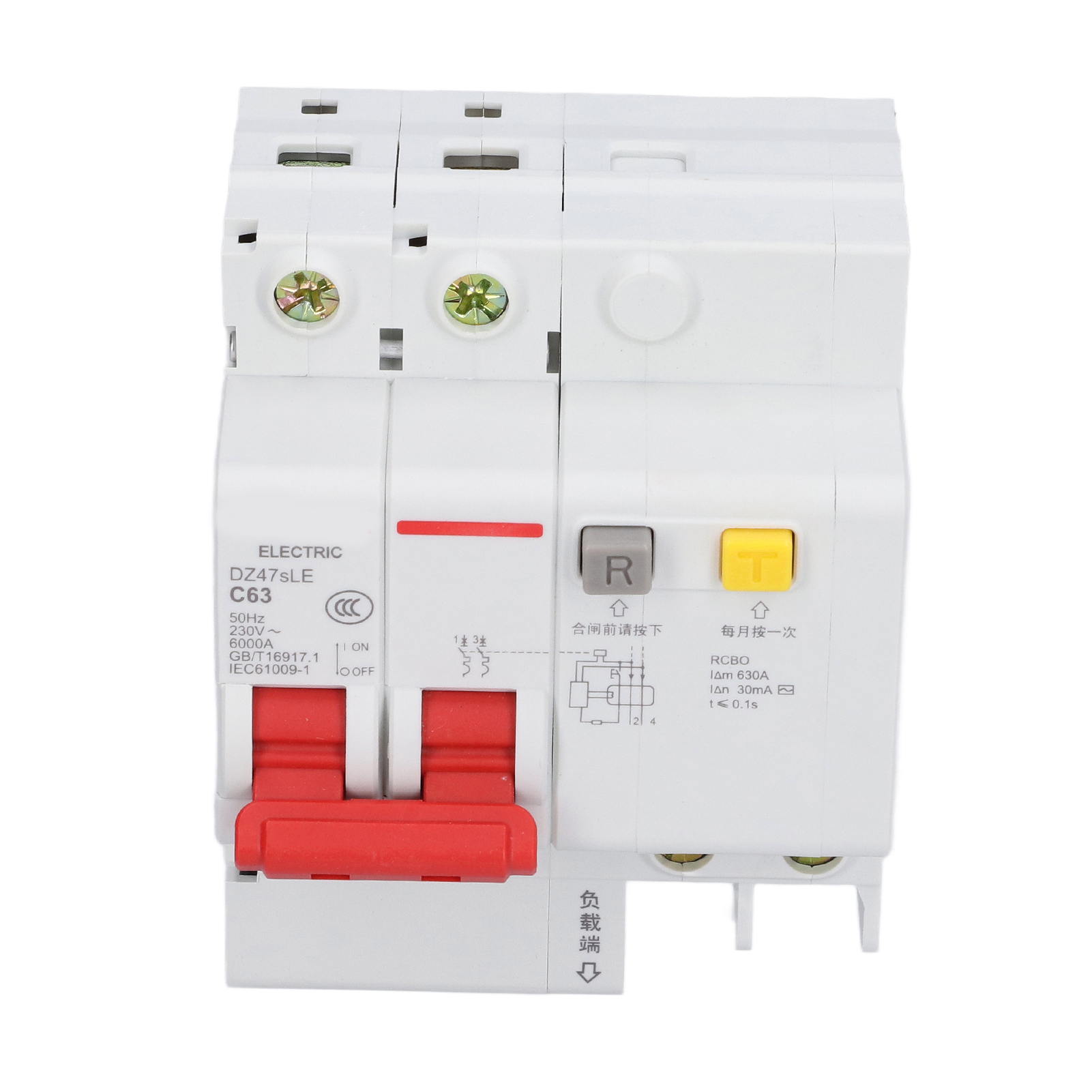 Modularer 2p 63a 230v Ac Din-schienen-niederspannungsschutz C63