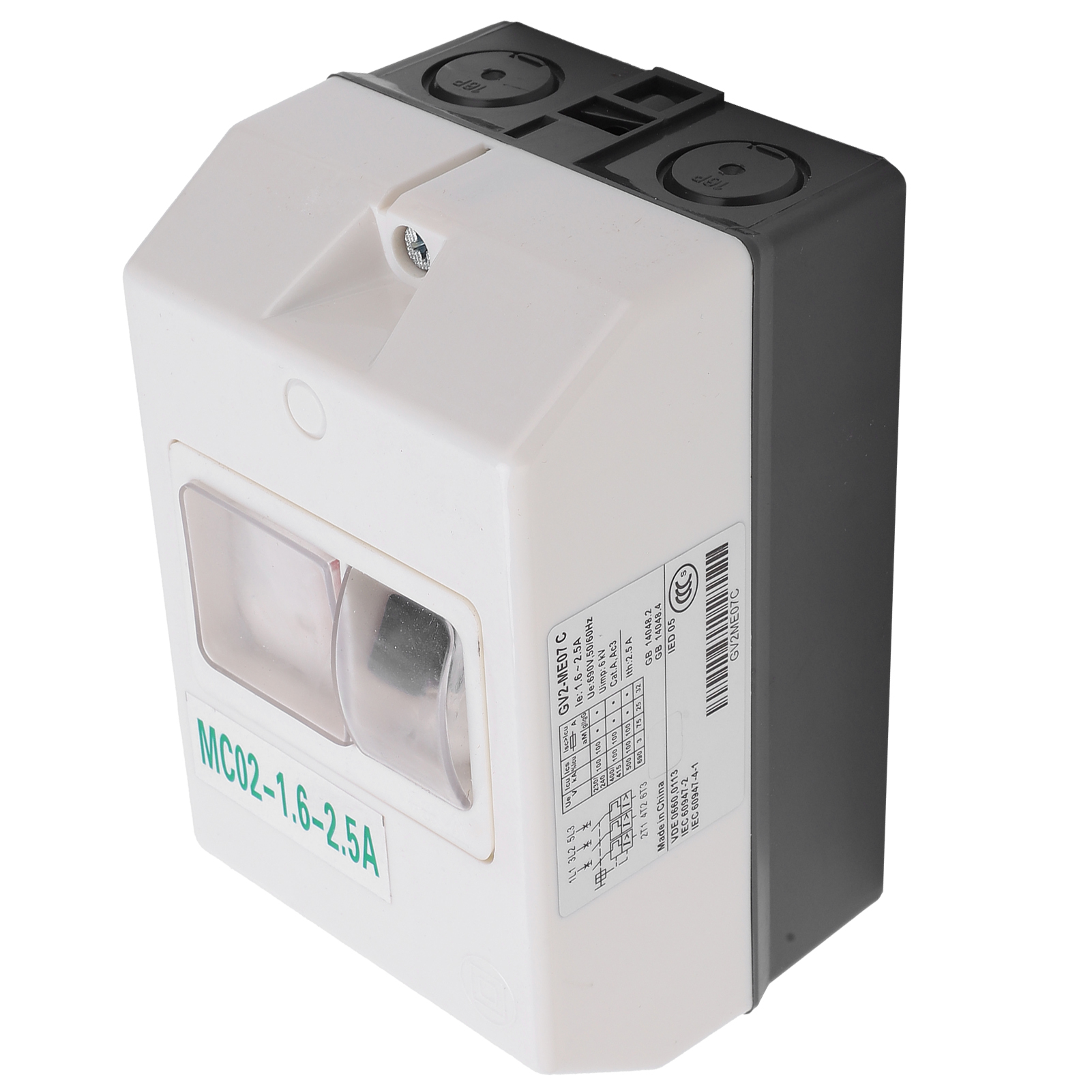 Mc02-1.6-2.5a 50/60hz Abs Wasserdichter Motorschutzschalter 220v/380v