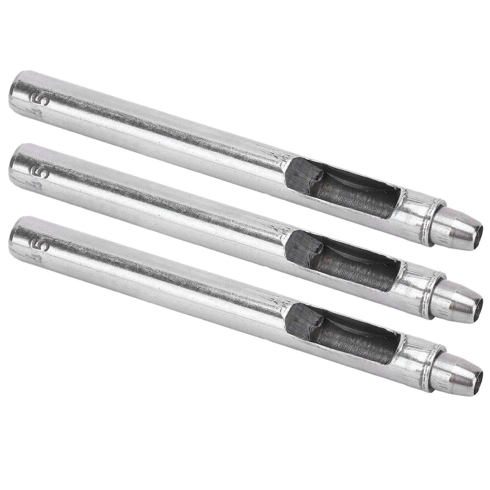 Set Mit 3 Runden 5-mm-lochstanzen Aus Legiertem Stahl Für Diy-lederarbeiten, Stanzwerkzeug