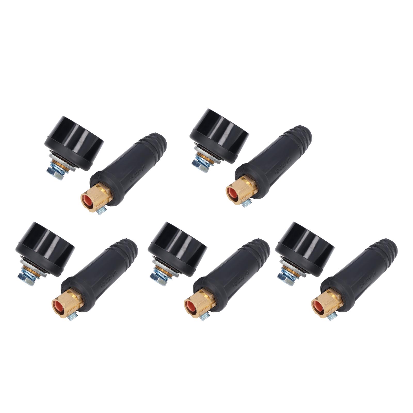 Set Mit 5 Schnelllötverbindern, Europäischer Stecker Aus Messing Und Gummi, Für Lötstation