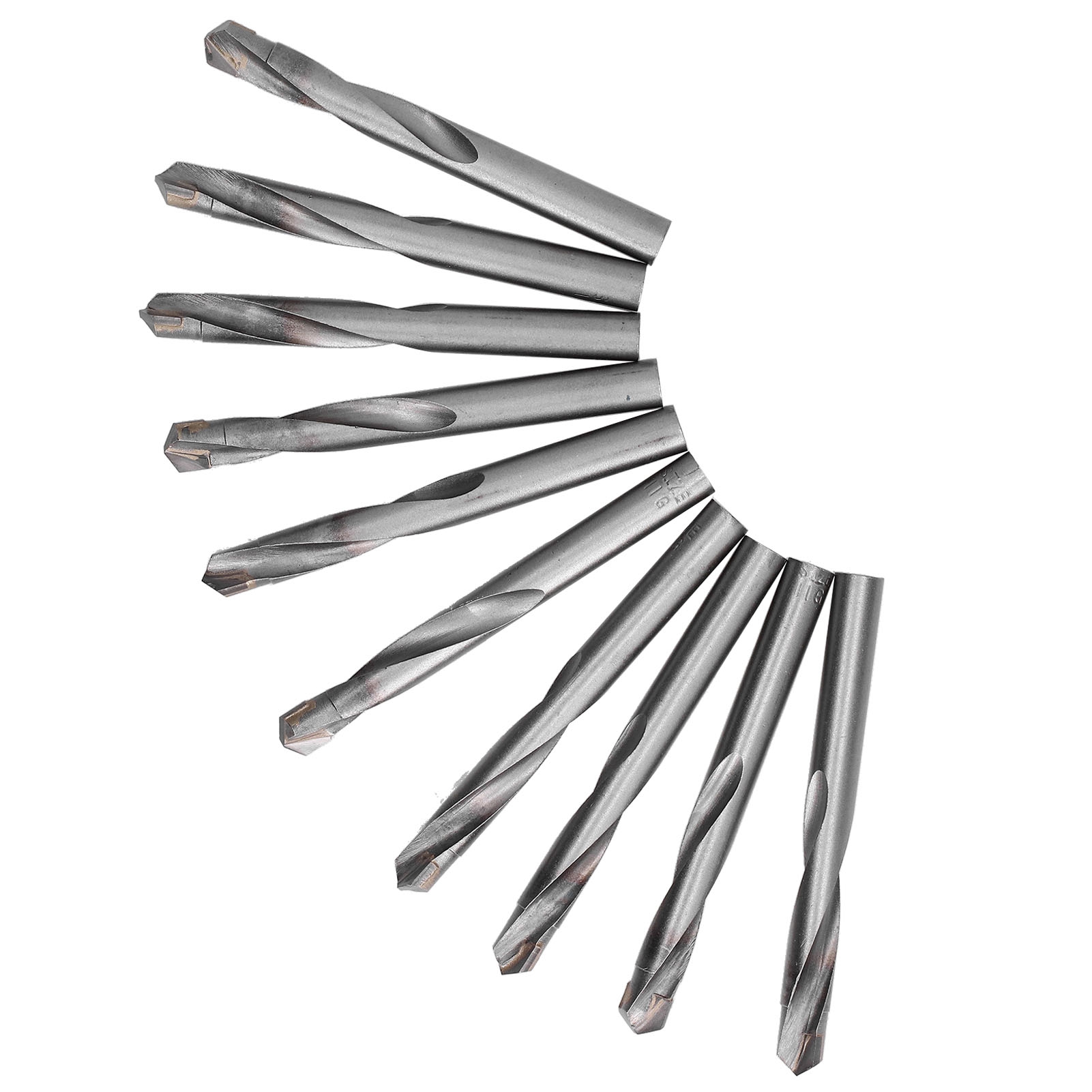 Set Mit 10 Spiralbohrern Aus Wolframstahl, Cnc-gravur-/fräser, 11 Mm Zylinderschaft