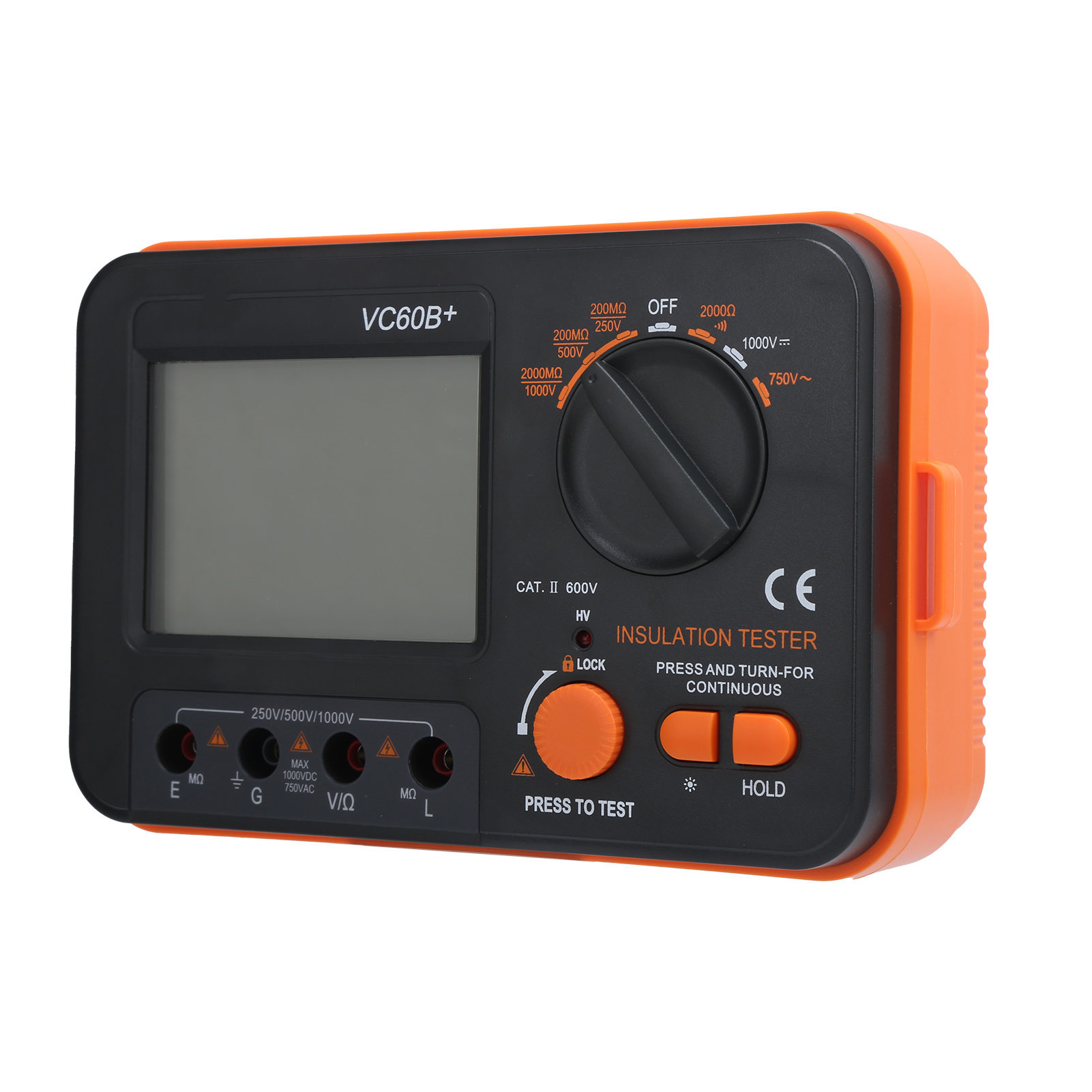 Isolationswiderstandsmessgerät Vc60b+ Mit Akustischem Und Optischem Alarm, Automatischer Rückstellung Bei Kurzschluss, Tragbar Und Kompakt, Multifunktional
