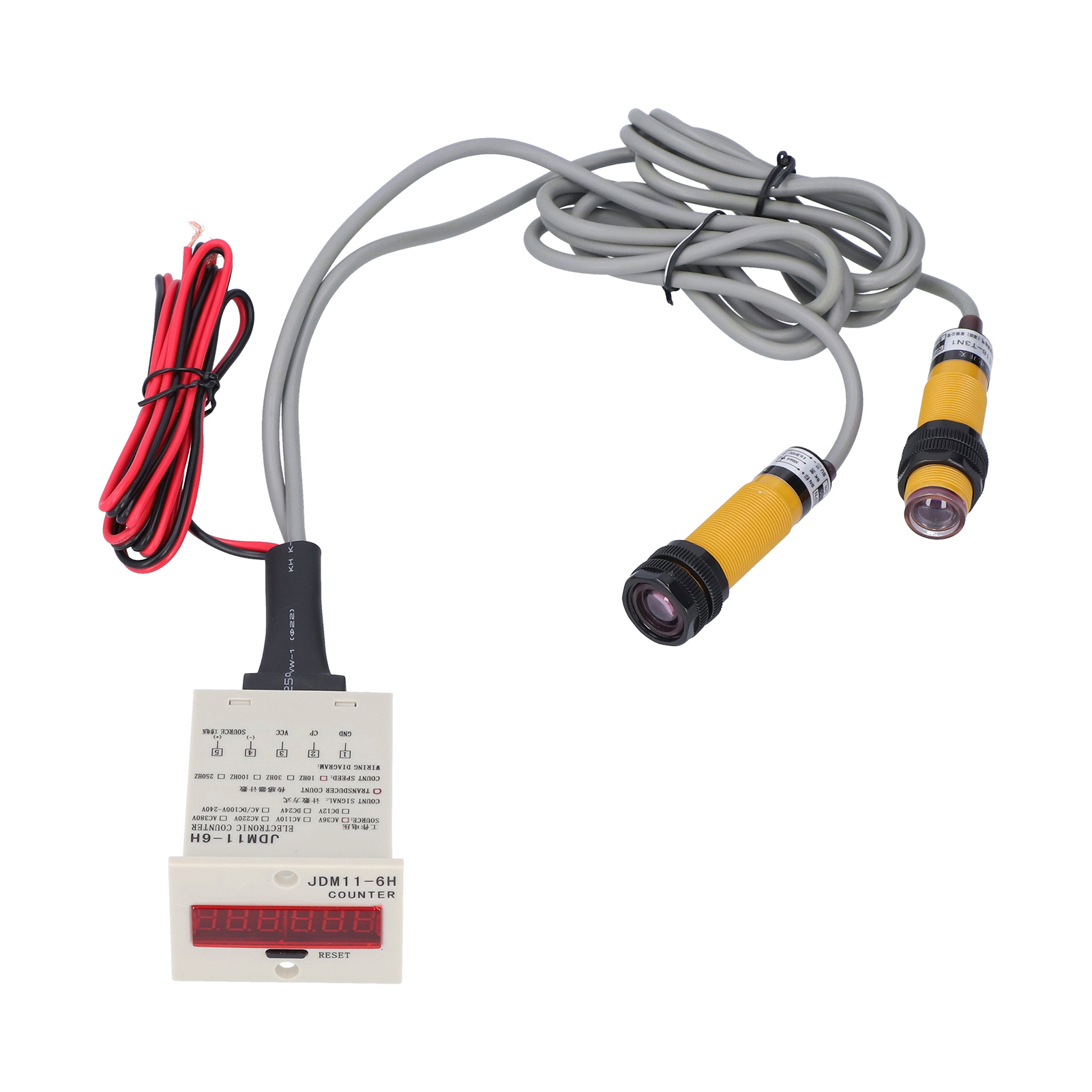 Elektronischer Led-zähler Mit Digitalanzeige, Induktionspanel Und Installationswerkzeug, Jdm11-6hac36v