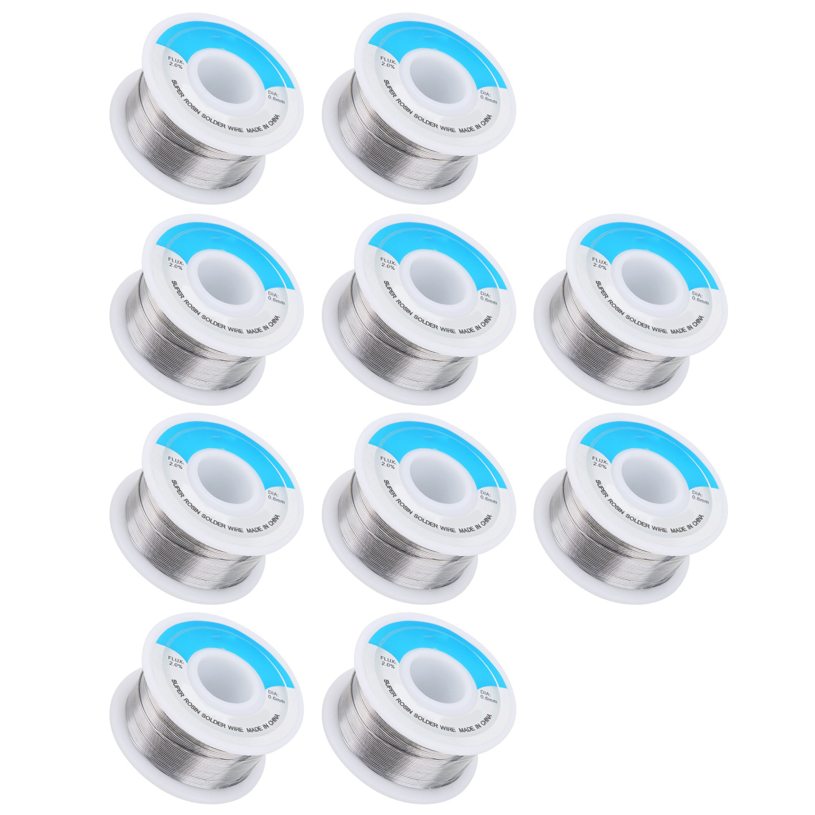 10 Stück Reines Lötzinndraht, 0,6 Mm, 100 G, Niedriger Schmelzpunkt, Industrielle Lötmaterialien