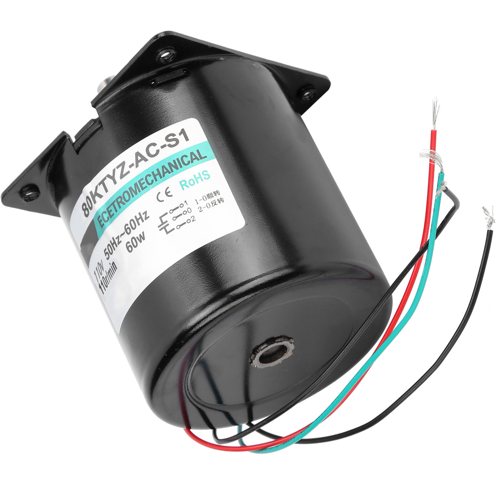 110-v-60-w-wechselstrom-synchronmotor Xd80ktyz, 110 U/min, Hohes Drehmoment, Rechts-/linkslauf, Niedrige Drehzahl, Mit Kondensatorhalterung