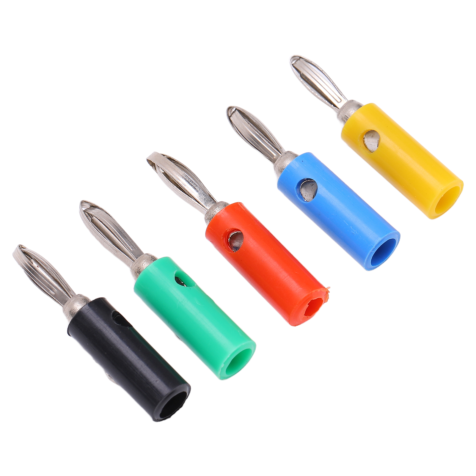 Set Mit 10 Vernickelten 4-mm-bananensteckern Aus Messing, Professioneller Anschluss Für Elektronische Instrumente
