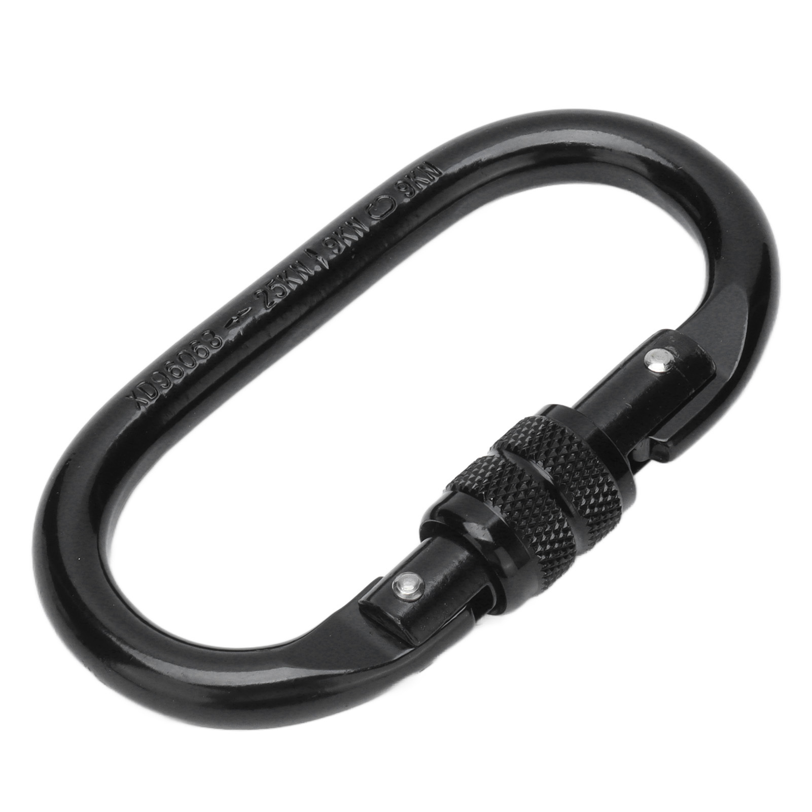 Kletterkarabiner, Legierter Stahl, O-form, Schraubverschluss, Outdoor-sicherheit, Federclip Xdq96068