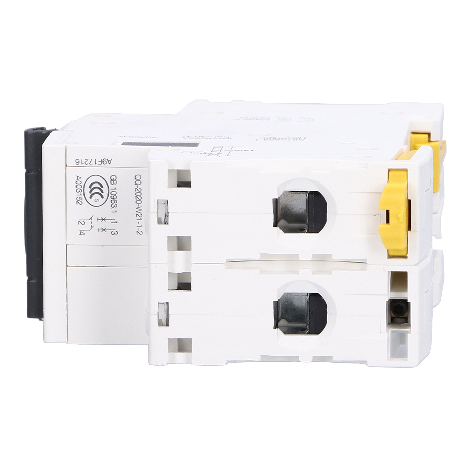 Modularer 2-poliger Differenzialschutzschalter Für Din-schiene, 400 V Wechselstrom, 16 A, Ic65n C16