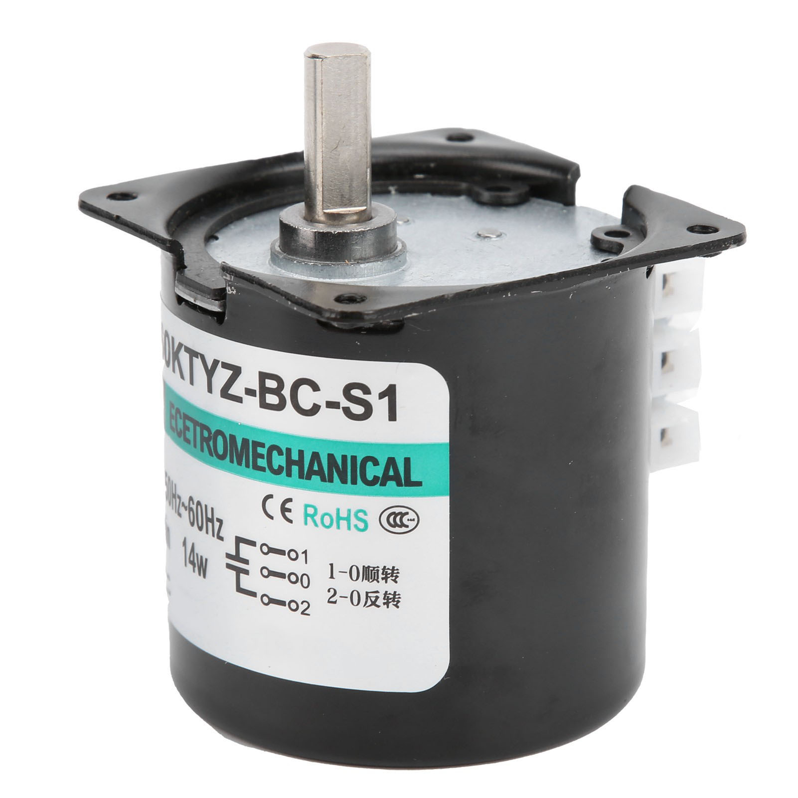 14 W, 15 U/min, 110 V, Synchron-wechselstrommotor Mit Metallgetriebe, Langsam Laufend, Permanentmagnet, Diy-generator