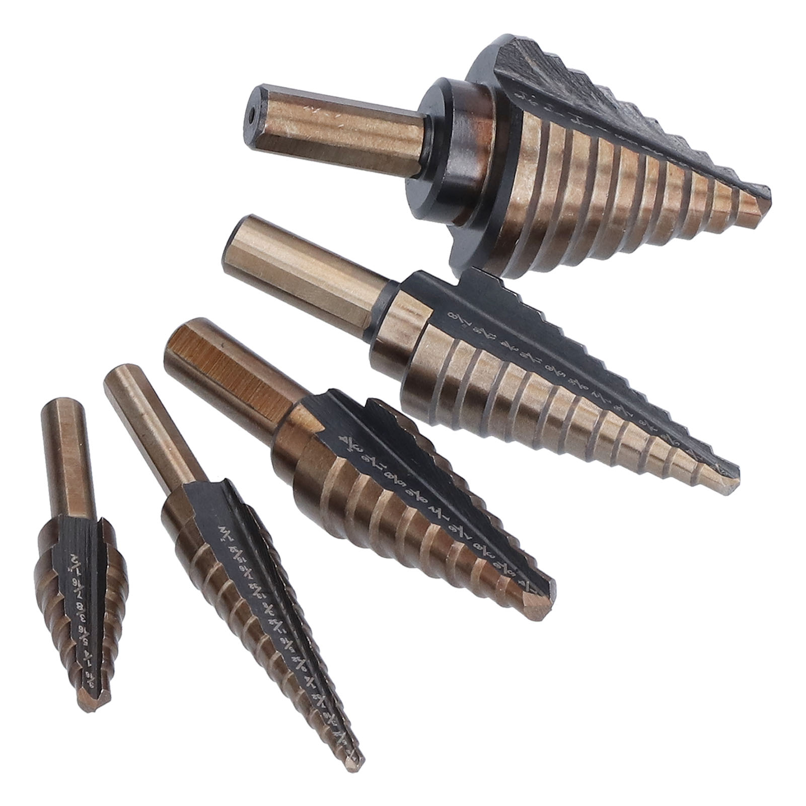 Set Mit 5 Hochbelastbaren Stufenbohrern, Mehrzweck-lochbohrer, Britisches System