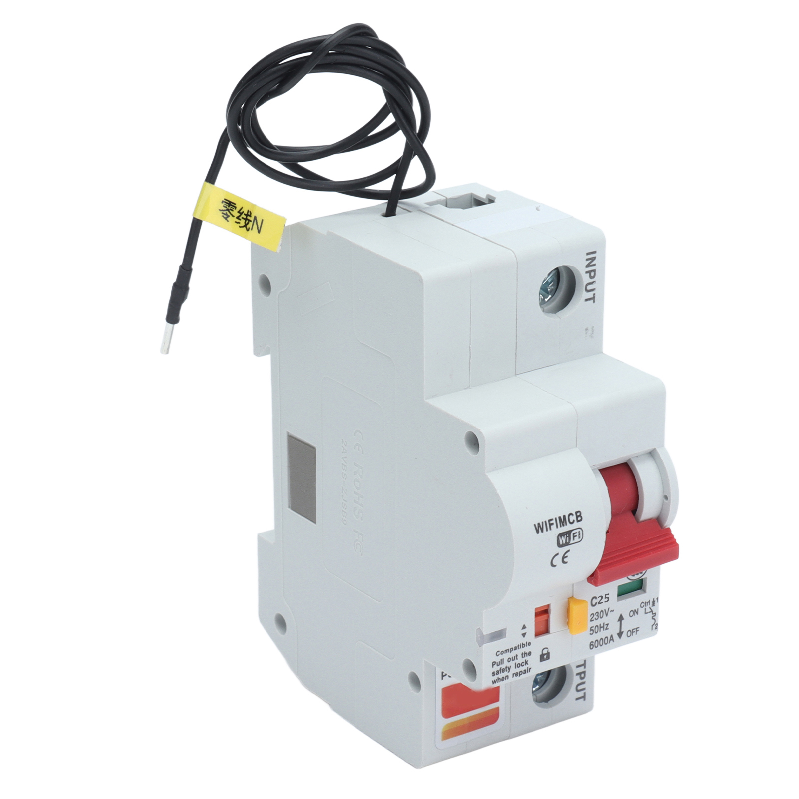 Intelligenter Wlan-1p-bluetooth-leistungsschalter, Fernschalter, Feuerfestes Gehäuse, Wechselstrom 220 V, 25 A