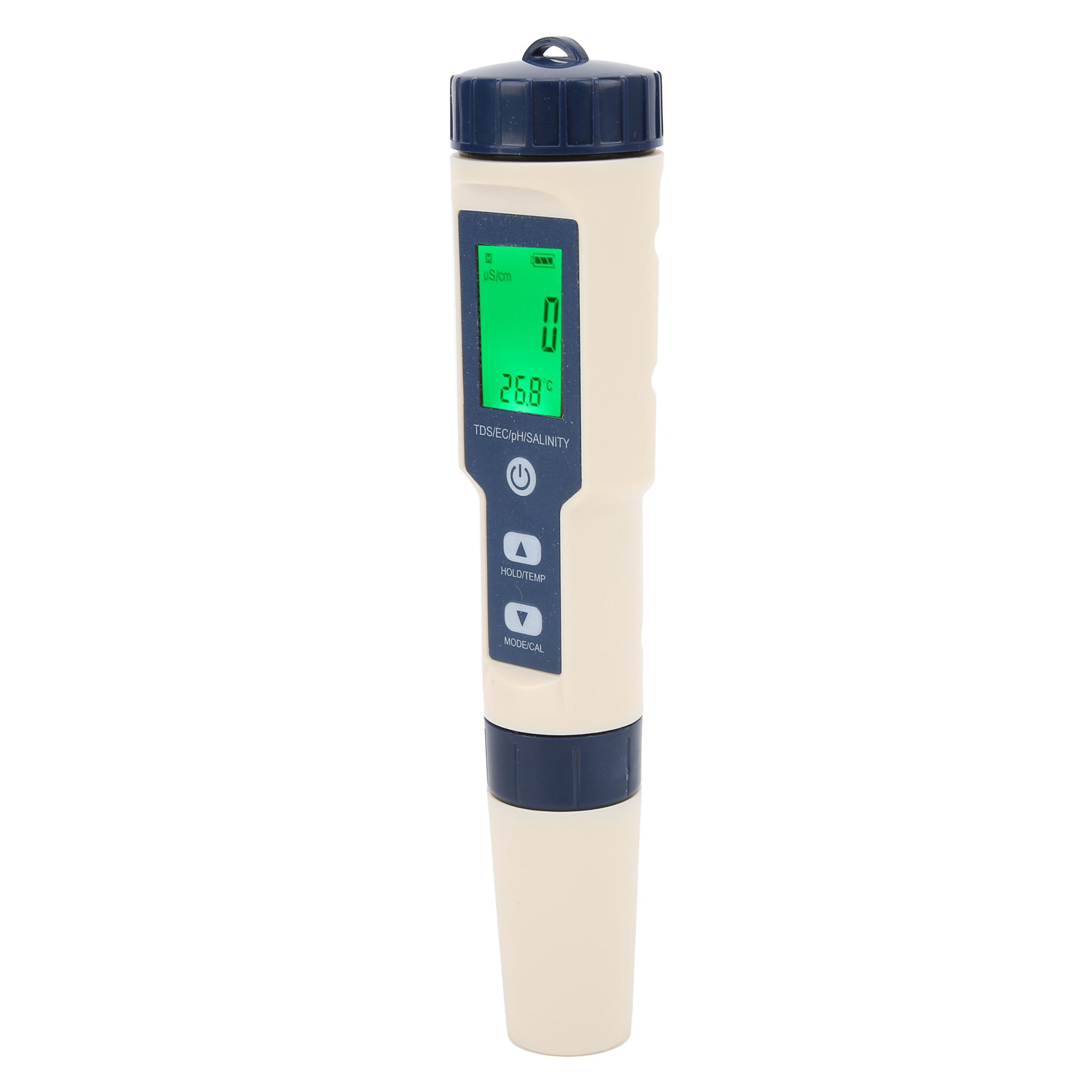 5-in-1 Wasserqualitätstester Mit Hintergrundbeleuchtung, Messstift Für Ph-wert, Elektrische Leitfähigkeit, Gesamtfeststoffe, Salzgehalt Und Temperatur
