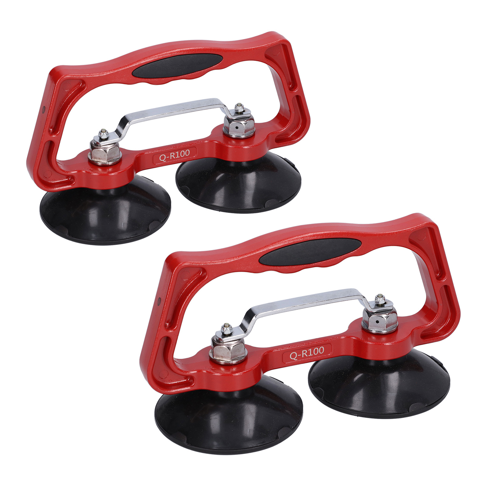 Set Mit 2 Hochleistungs-saugnäpfen Zum Anheben Von Glas, Doppel-saugnapf Mit Griff, Tragkraft 35 Kg