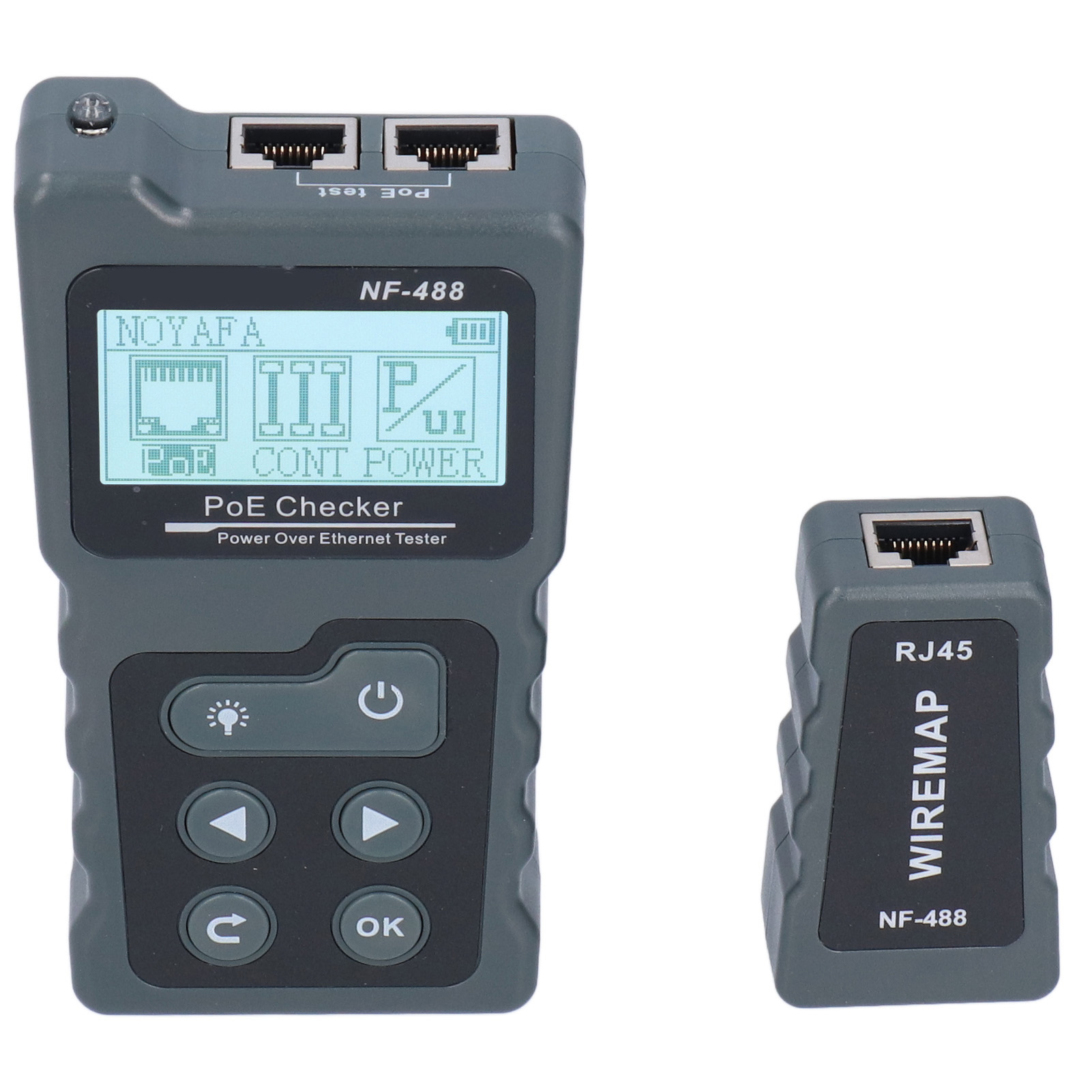 Nf-488 Lcd-poe-tester Mit Ethernet, Automatischer Kameraerkennung, Kabelprüfung Und Netzteilprüfung