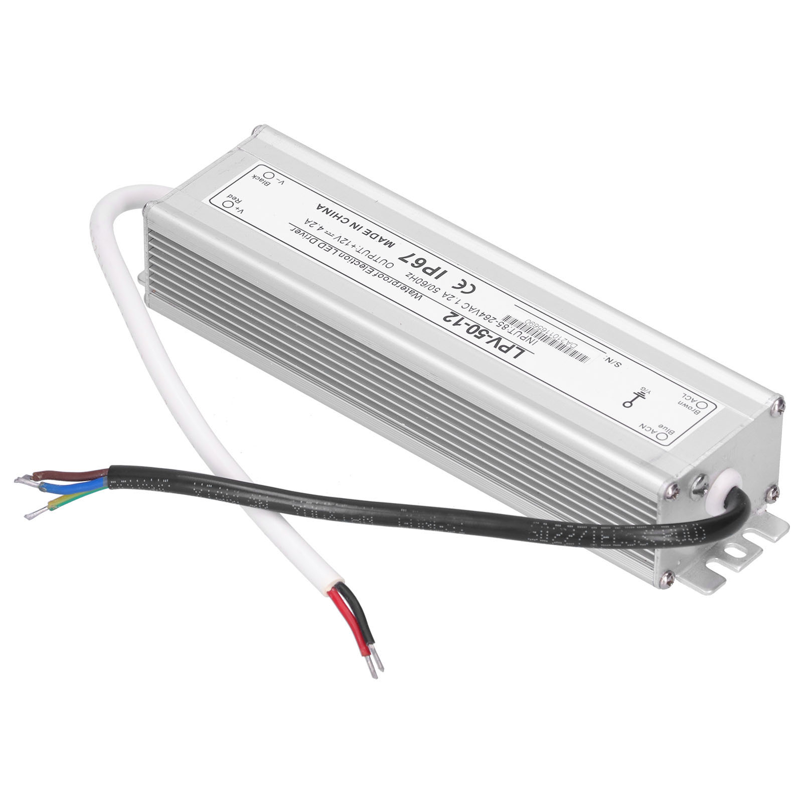 50w Wasserdichtes Led-netzteil 12v Transformator Treiber Lpv-50-12 Ip67